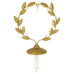 Hallmark Golden Wreath Metal Ornament And Stocking Hanger 13 Hallmark Golden Wreath Metal Ornament And Stocking Hanger -Hallmark Store Gold Wreath Keepsake Ornament and Stocking Hanger 1QSB6287 06