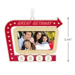 Hallmark Great Getaway 2023 Metal Photo Frame Ornament -Hallmark Store Great Getaway Picture Frame Keepsake Ornament 1999QHX3097 03