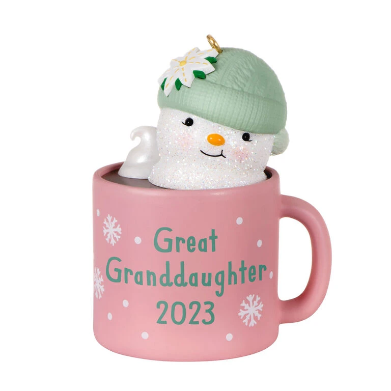 Hallmark Great-Granddaughter Hot Cocoa Mug 2023 Ornament 3 Hallmark Great-Granddaughter Hot Cocoa Mug 2023 Ornament