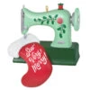 Hallmark Sew Very Merry! Ornament -Hallmark Store Green Sewing Machine and Stocking Keepsake Ornament 1799QGO2927 01