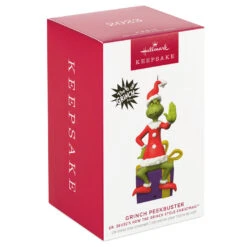 Hallmark Dr. Seuss's How The Grinch Stole Christmas!™ Grinch Peekbuster Ornament With Motion-Activated Sound -Hallmark Store Grinch Peekbuster Keepsake Ornament 2699QXI7067 04