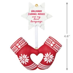 I Love Hallmark Channel! Ornament -Hallmark Store Hallmark Channel Red Mittens Keepsake Ornament 1599QGO2949 03