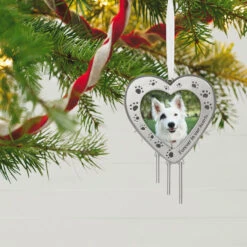 Hallmark Forever In Our Hearts Metal Photo Frame Pet Memorial Ornament -Hallmark Store HeartShaped Pet Picture Frame Keepsake Ornament 1999QHX3087 02