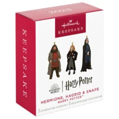 Hallmark Mini Harry Potter™ Hermione™, Hagrid™ And Snape™ Metal Ornaments, Set Of 3 -Hallmark Store Hermione Hagrid Snape Keepsake Ornaments 2999QXM9259 06