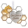 Hallmark Our Love Is Sweet Metal Ornament -Hallmark Store Honeycomb and Heart Keepsake Ornament 1799QHX3027 01