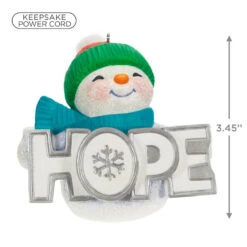 Hallmark Season Of Hope Snowman Ornament With Light -Hallmark Store Hope Sparkly Snowman Keepsake Ornament 2999QGO2659 03