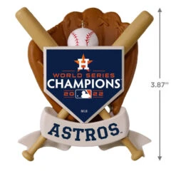 Hallmark MLB Houston Astros™ World Series Champions™ 2022 Ornament 8 Hallmark MLB Houston Astros™ World Series Champions™ 2022 Ornament -Hallmark Store Houston Astros 2022 World Series Keepsake Christmas Ornament 2499QHR1233 03
