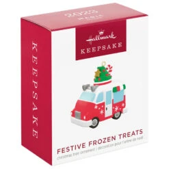 Hallmark Mini Festive Frozen Treats Ornament With Sound, 1.35" -Hallmark Store Ice Cream Truck Keepsake Ornament 1299QXM9199 04