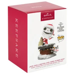 Hallmark Disney Tim Burton's The Nightmare Before Christmas Jack Skellington And Zero Funko POP!® Ornament -Hallmark Store Jack Skellington and Zero Funko Keepsake Ornament 2699QXD6709 04