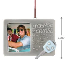 Hallmark License To Cruise 2023 Metal Photo Frame Ornament -Hallmark Store License to Cruise Picture Frame Keepsake Ornament 1599QHX3019 03