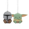 Better Together Star Wars: The Mandalorian™ And Grogu™ Magnetic Hallmark Ornaments, Set Of 2 -Hallmark Store Mandalorian and Grogu Christmas Ornaments 3HCM2401 01
