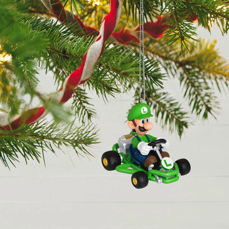 Hallmark Nintendo Mario Kart™ Luigi Ornament 4 Hallmark Nintendo Mario Kart™ Luigi Ornament - Image 2