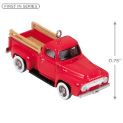 Hallmark Mini Lil' American Trucks 1954 Mercury M-100 2023 Metal Ornament, 0.75" -Hallmark Store Mercury M100 Truck Keepsake Ornament 1299QXM9159 03
