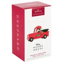 Hallmark Disney Mickey Mouse Mickey's Tree Farm 2023 Ornament -Hallmark Store Mickey Christmas Tree Truck Keepsake Ornament 1999QXD6677 04