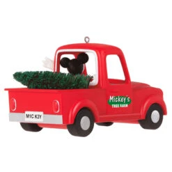 Hallmark Disney Mickey Mouse Mickey's Tree Farm 2023 Ornament -Hallmark Store Mickey Christmas Tree Truck Keepsake Ornament 1999QXD6677 06