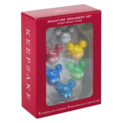 Hallmark Mini Disney Mickey Mouse Ornaments, Set Of 6 -Hallmark Store Mickey Ears Balls Keepsake Ornaments 1599QSB6217 04