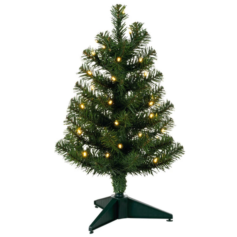 Hallmark Miniature Evergreen Pre-Lit Christmas Tree, 18.75" 3 Hallmark Miniature Evergreen Pre-Lit Christmas Tree, 18.75"