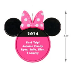 Hallmark Disney Minnie Mouse Ears Silhouette Text Personalized Ornament -Hallmark Store Minnie Mouse Ears Shape Text Personalized Ornament 2499QHE1963B1 03