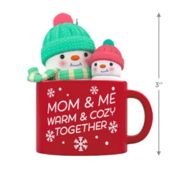 Hallmark Mom & Me Hot Cocoa Mug 2023 Ornament -Hallmark Store Mom Me Snowmen in Mug Keepsake Ornament 1599QGO2577 03