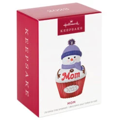 Hallmark Mom Cupcake 2023 Ornament -Hallmark Store Mom Snowman Cupcake 2023 Keepsake Ornament 1399QGO2529 04