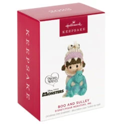 Hallmark Disney/Pixar Precious Moments Monsters, Inc. Boo And Sulley Porcelain Ornament -Hallmark Store Monsters Inc. Boo and Sulley Keepsake Ornament 3999QXD6629 04