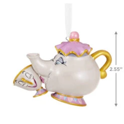 Hallmark Disney Beauty And The Beast A Mother's Love Porcelain Ornament -Hallmark Store Mrs. Potts and Chip Keepsake Ornament 2499QHX3109 03