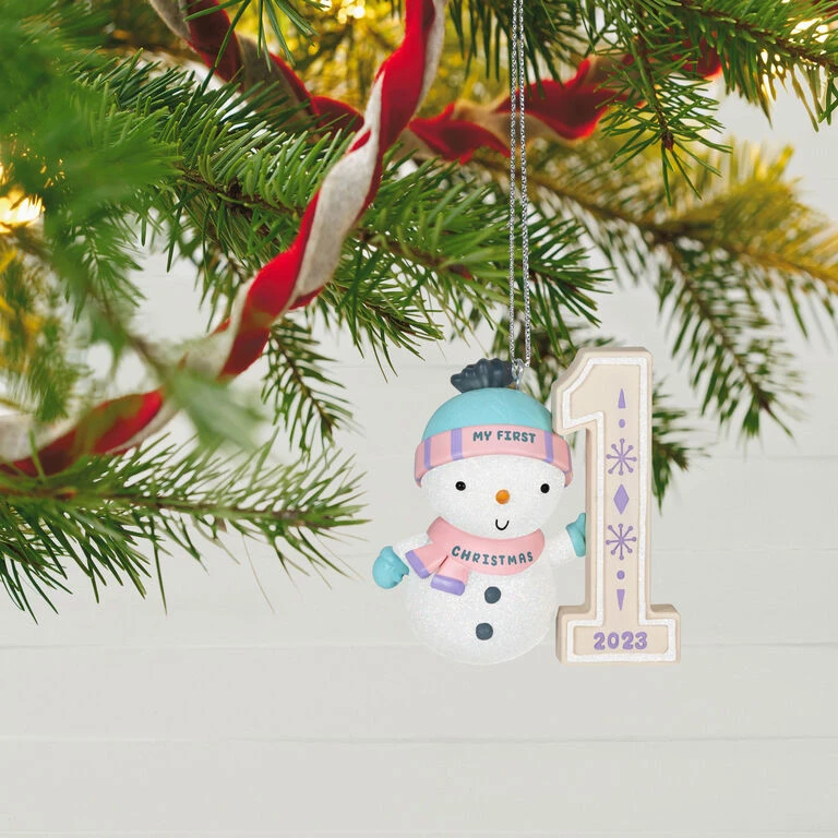 Hallmark My First Christmas Snowman 2023 Ornament 4 Hallmark My First Christmas Snowman 2023 Ornament - Image 2
