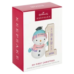 Hallmark My First Christmas Snowman 2023 Ornament 11 Hallmark My First Christmas Snowman 2023 Ornament -Hallmark Store My 1st Christmas Snowman Keepsake Ornament 1699QGO2739 04