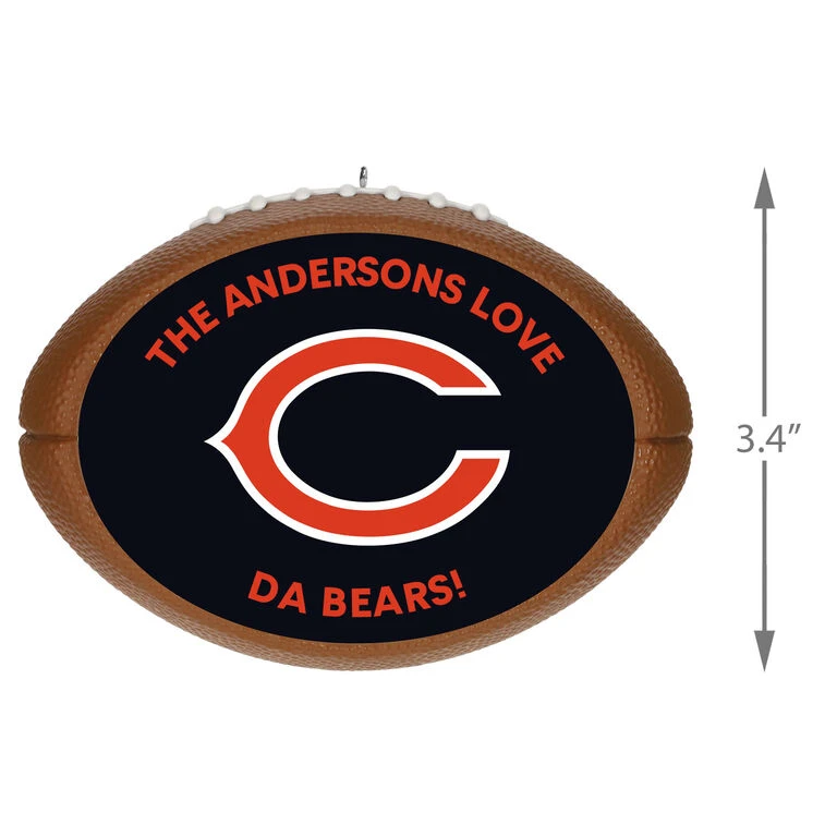Hallmark NFL Football Chicago Bears Text Personalized Ornament 5 Hallmark NFL Football Chicago Bears Text Personalized Ornament - Image 3