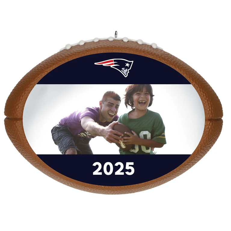 Hallmark NFL Football New England Patriots Text And Photo Personalized Ornament 3 Hallmark NFL Football New England Patriots Text And Photo Personalized Ornament
