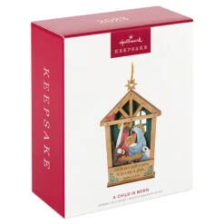 Hallmark A Child Is Born Nativity Papercraft Ornament -Hallmark Store Nativity Scene Wood and Paper Keepsake Ornament 1999QGO2759 04