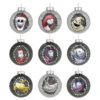 Hallmark Disney Tim Burton's The Nightmare Before Christmas Halloween Town Glass Ornaments, Set Of 9 -Hallmark Store Nightmare Before Christmas Glass Ball Keepsake Ornaments 2999QSB6289 01