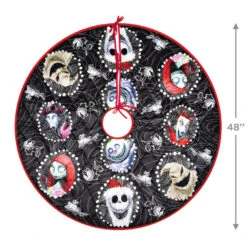 Hallmark Disney Tim Burton's The Nightmare Before Christmas Halloween Town Christmas Tree Skirt, 48" -Hallmark Store Nightmare Before Christmas Keepsake Tree Skirt 7999QFM3939 03