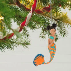Hallmark Mythical Mermaids Ornament -Hallmark Store Orange and Blue Mermaid Keepsake Ornament 1799QXR8257 02