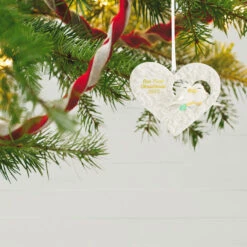 Hallmark Our First Christmas Birds In Heart 2023 Porcelain Ornament 9 Hallmark Our First Christmas Birds In Heart 2023 Porcelain Ornament -Hallmark Store Our 1st Christmas Birds in Heart Keepsake Ornament 2299QGO2877 02
