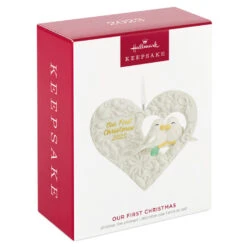 Hallmark Our First Christmas Birds In Heart 2023 Porcelain Ornament 11 Hallmark Our First Christmas Birds In Heart 2023 Porcelain Ornament -Hallmark Store Our 1st Christmas Birds in Heart Keepsake Ornament 2299QGO2877 04