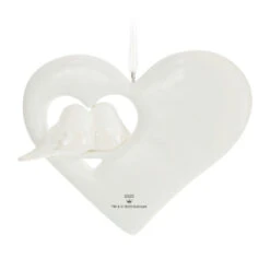 Hallmark Our First Christmas Birds In Heart 2023 Porcelain Ornament 13 Hallmark Our First Christmas Birds In Heart 2023 Porcelain Ornament -Hallmark Store Our 1st Christmas Birds in Heart Keepsake Ornament 2299QGO2877 06