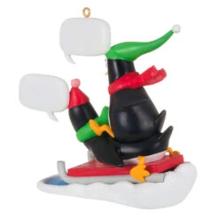 Hallmark What Did You Call Me? Ornament -Hallmark Store Penguins Sledding Keepsake Ornament 2099QGO2867 06