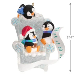 Hallmark Long Letter To Santa Penguin Ornament -Hallmark Store Penguins in Ice Chair Keepsake Ornament 1899QGO2959 03
