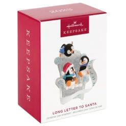 Hallmark Long Letter To Santa Penguin Ornament -Hallmark Store Penguins in Ice Chair Keepsake Ornament 1899QGO2959 04