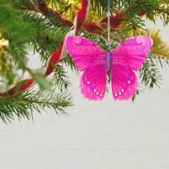 Hallmark Brilliant Butterflies Ornament 9 Hallmark Brilliant Butterflies Ornament -Hallmark Store Pink and Purple Butterfly Keepsake Ornament 1799QXR8077 02