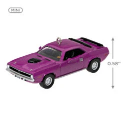 Hallmark Mini Lil' Classic Cars 1970 Plymouth Hemi® 'Cuda 2023 Metal Ornament, 0.58" -Hallmark Store Plymouth Hemi Cuda Car Keepsake Ornament 1299QXM9157 03