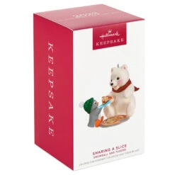 Hallmark Snowball And Tuxedo Sharing A Slice Ornament -Hallmark Store Polar Bear and Penguin Keepsake Ornament 1799QXR8049 04