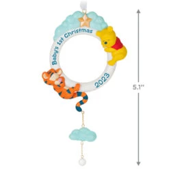 Hallmark Disney Winnie The Pooh Baby's First Christmas 2023 Ornament -Hallmark Store Pooh and Tigger Babys 1st Christmas Keepsake Ornament 1999QXD6577 03