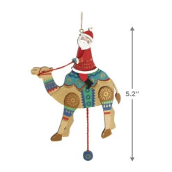 Hallmark Pull-String Camel With Santa Wood Ornament -Hallmark Store PullString Camel With Santa Keepsake Ornament 2499QGO2977 03