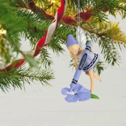 Hallmark Crayola® Periwinkle Fairy Ornament 9 Hallmark Crayola® Periwinkle Fairy Ornament -Hallmark Store Purple Fairy With Crayola Crayon Keepsake Ornament 1899QXI7337 02