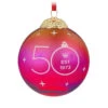 Hallmark Keepsake Ornament 50th Anniversary Christmas Commemorative Special Edition Glass And Metal Ornament 2 Hallmark Keepsake Ornament 50th Anniversary Christmas Commemorative Special Edition Glass And Metal Ornament -Hallmark Store Red Ball 50th Anniversary Keepsake Ornament 2499QGO2987 01