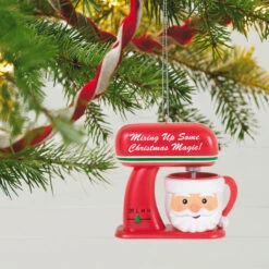 Hallmark Magical Mixer Ornament -Hallmark Store Red Stand Mixer With Santa Bowl Keepsake Ornament 1699QGO2909 02