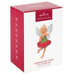 Hallmark Fairy Messengers Carnation Fairy Ornament -Hallmark Store Red and Green Fairy Keepsake Ornament 1499QXR8007 04