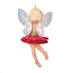 Hallmark Fairy Messengers Carnation Fairy Ornament -Hallmark Store Red and Green Fairy Keepsake Ornament 1499QXR8007 06